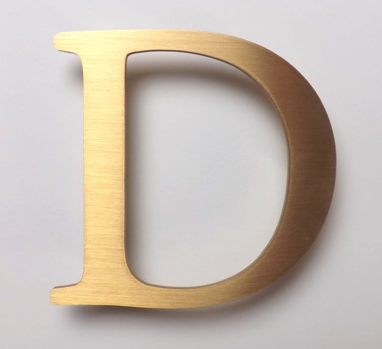 Bronze Letters With A Brushed Face | METAL LETTERS